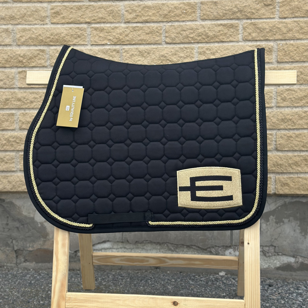 EQUILINE HOPPSCHABRAK MED E-LOGGA E56 BLACK-GL.GOLD