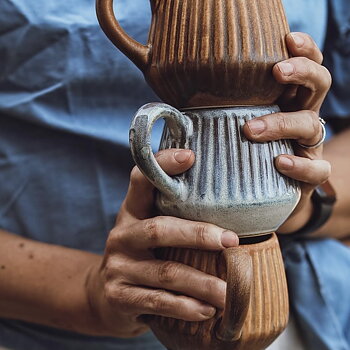 Brew Kopp i Stengods Blå