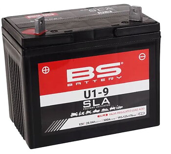 BS BATTERY U1-9 Batteri 12V 28Ah AGM 300 CCA – Trädgård & Arbetsfordon