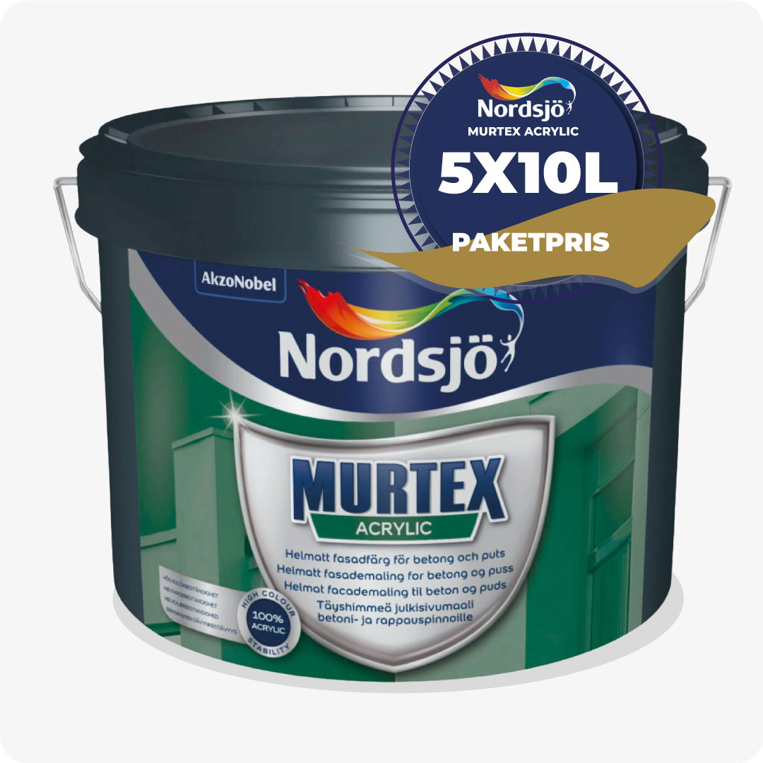 PAKET! FASADFÄRG MURTEX ACRYLIC, 50 L