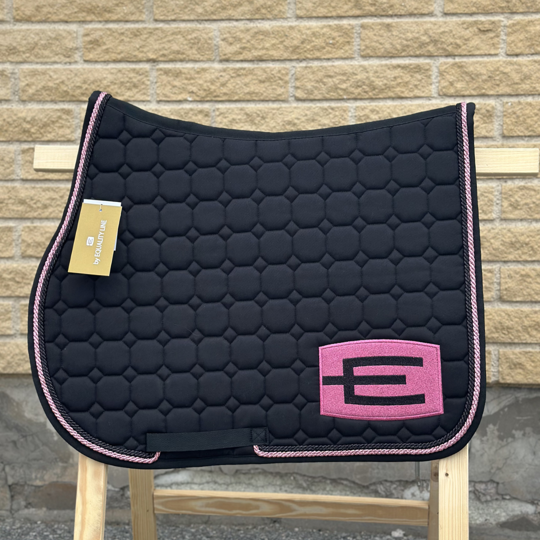 EQUILINE HOPPSCHABRAK MED E-LOGGA E75 BLACK-GL.PINK/BLACK