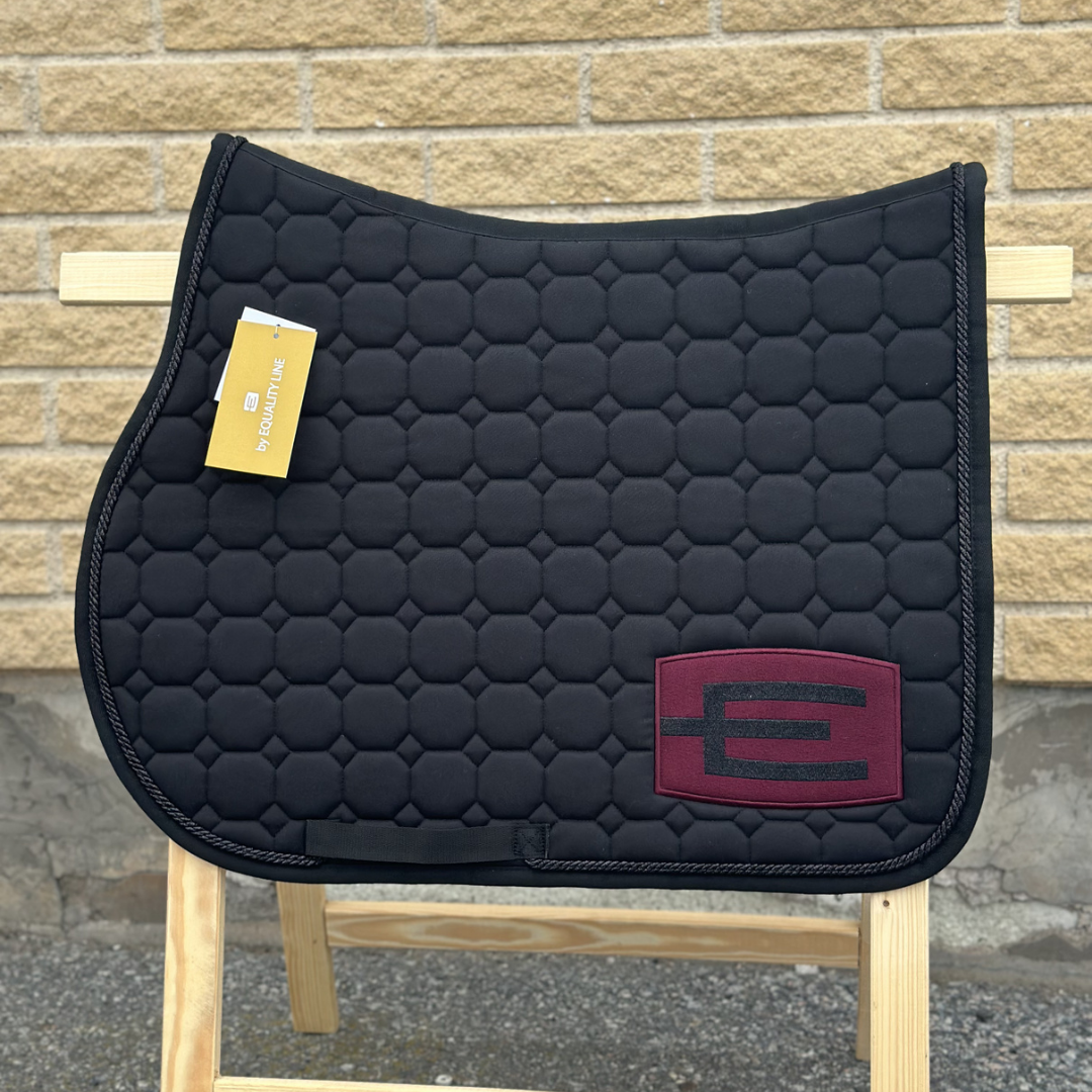 EQUILINE HOPPSCHABRAK MED E-LOGGA E67 BLACK-GL.BURGUNDY