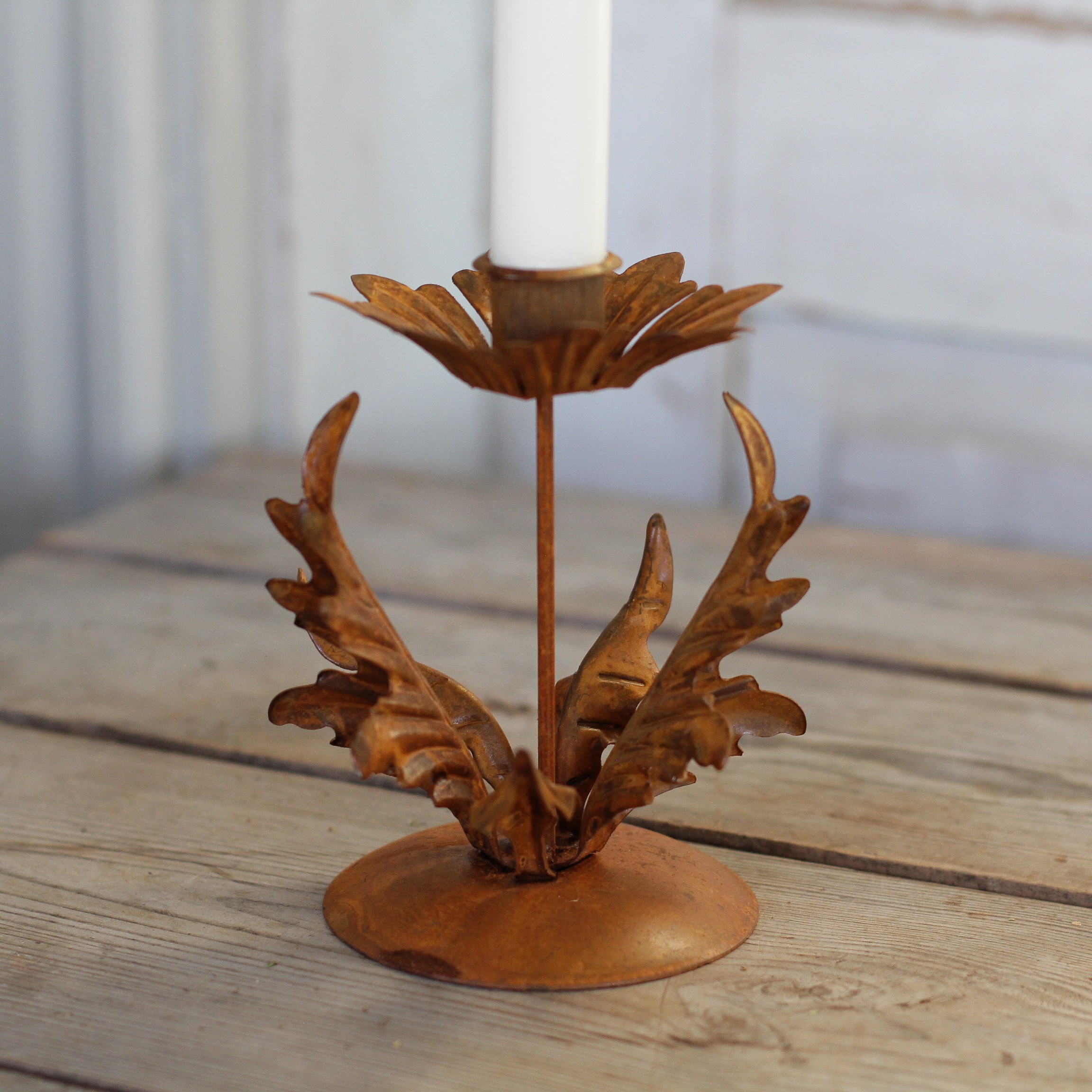 Ljusstake Blomma Rost - 2