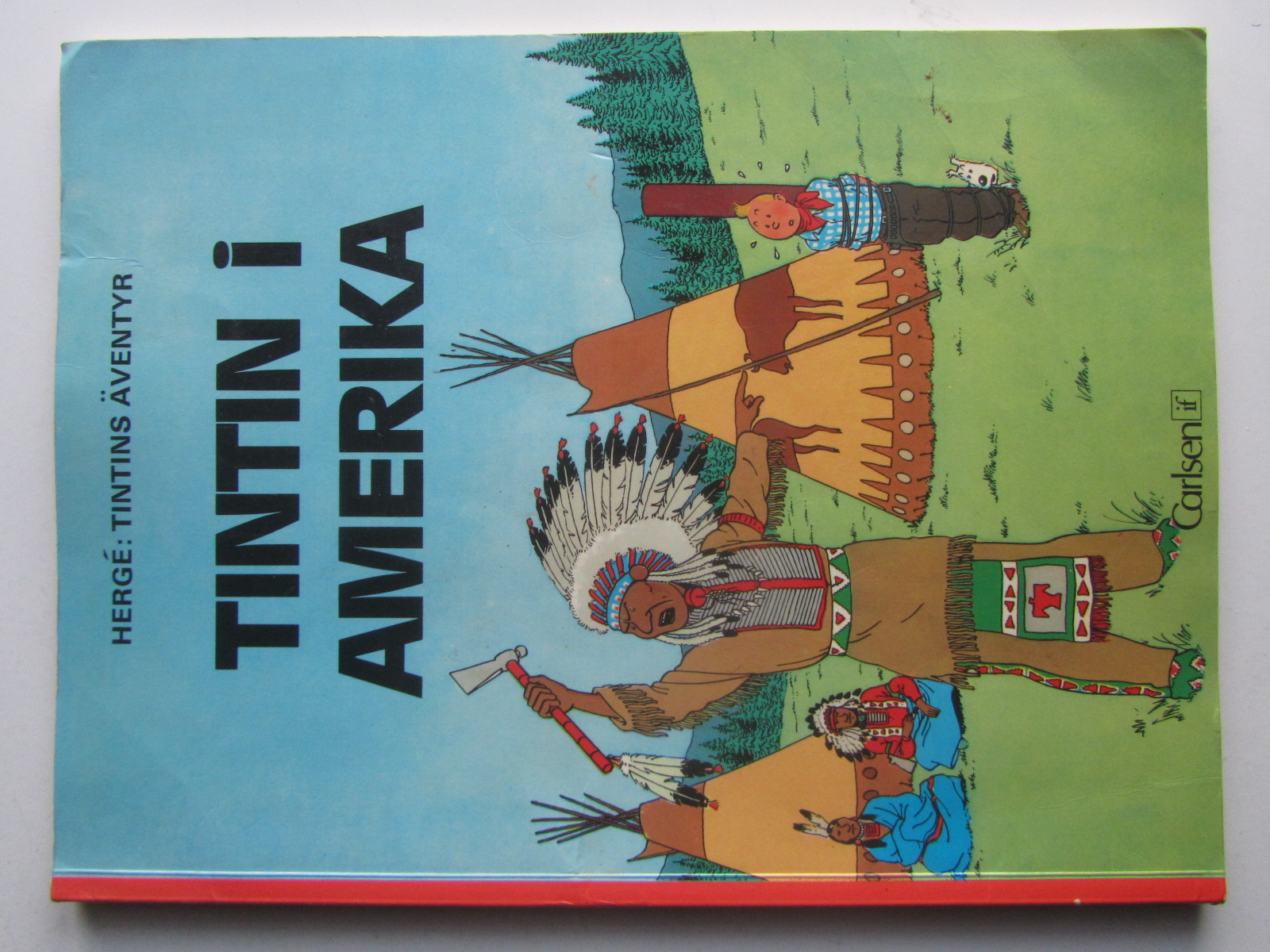 Tintin 19 Tintin i Amerika 1:a uppl. 1975 Vg