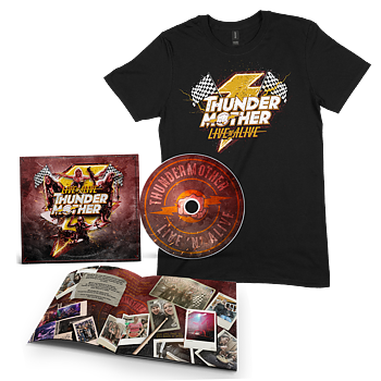 THUNDERMOTHER - LIVE N ALIVE (CD) T-SHIRT BUNDLE