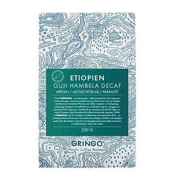 Gringo Nordic - Hambela Decaf - Guji - Ekologiska (SE-EKO-04) Mellanrostade hela kaffebönor - 250g
