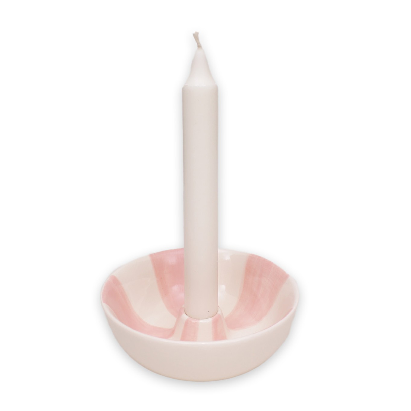 Randig Ljusskål - Rosa - 3