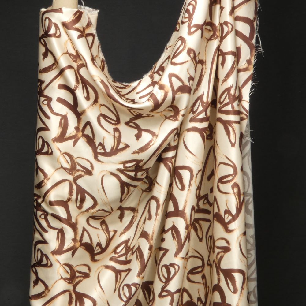 Silkesblandning artwork offwhite brun