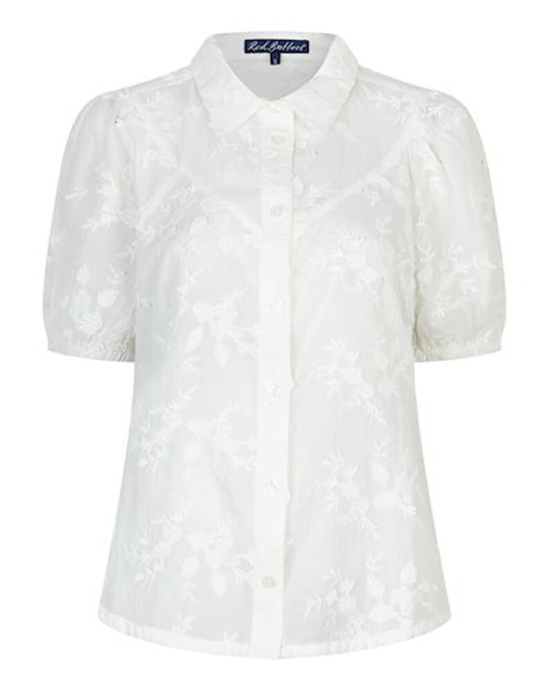 Blus Viktoria med brodyr offwhite