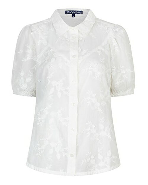 Blus Viktoria med brodyr offwhite - 2