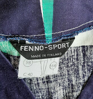 Fenno-Sport vintageklänning med holkärm, ca storlek S, Vintage