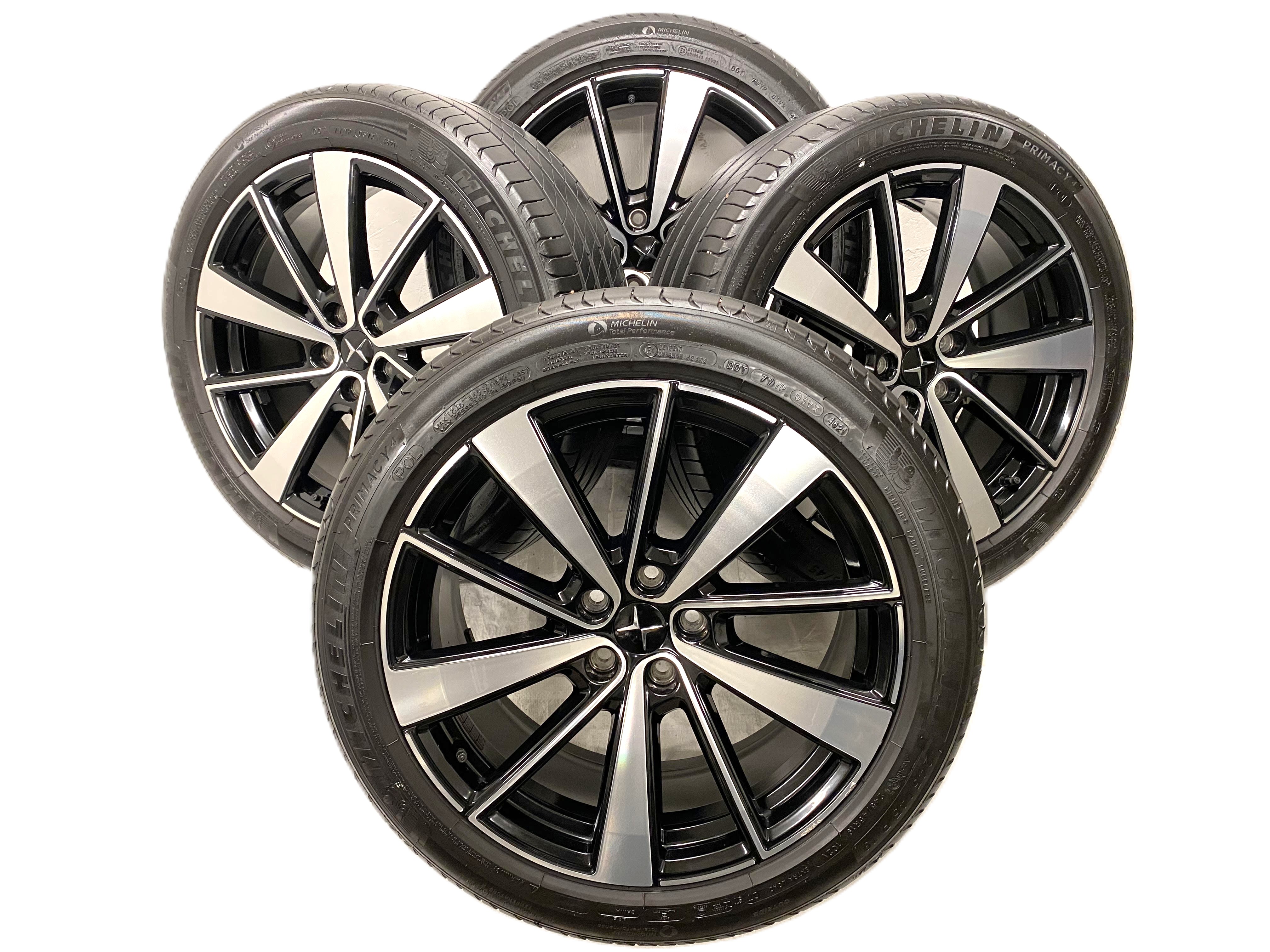 Kompletta Sommarhjul | 19" POLESTAR 2 31680895 | 5x108 | 2 st 8x19 ET50 63.4 + 2 st 9x19 ET53 63.4 | 245/45 R19 102V XL POL Michelin Primacy 4 | V46-2021 | 4mm | 4.5mm | 5mm | 5.5mm