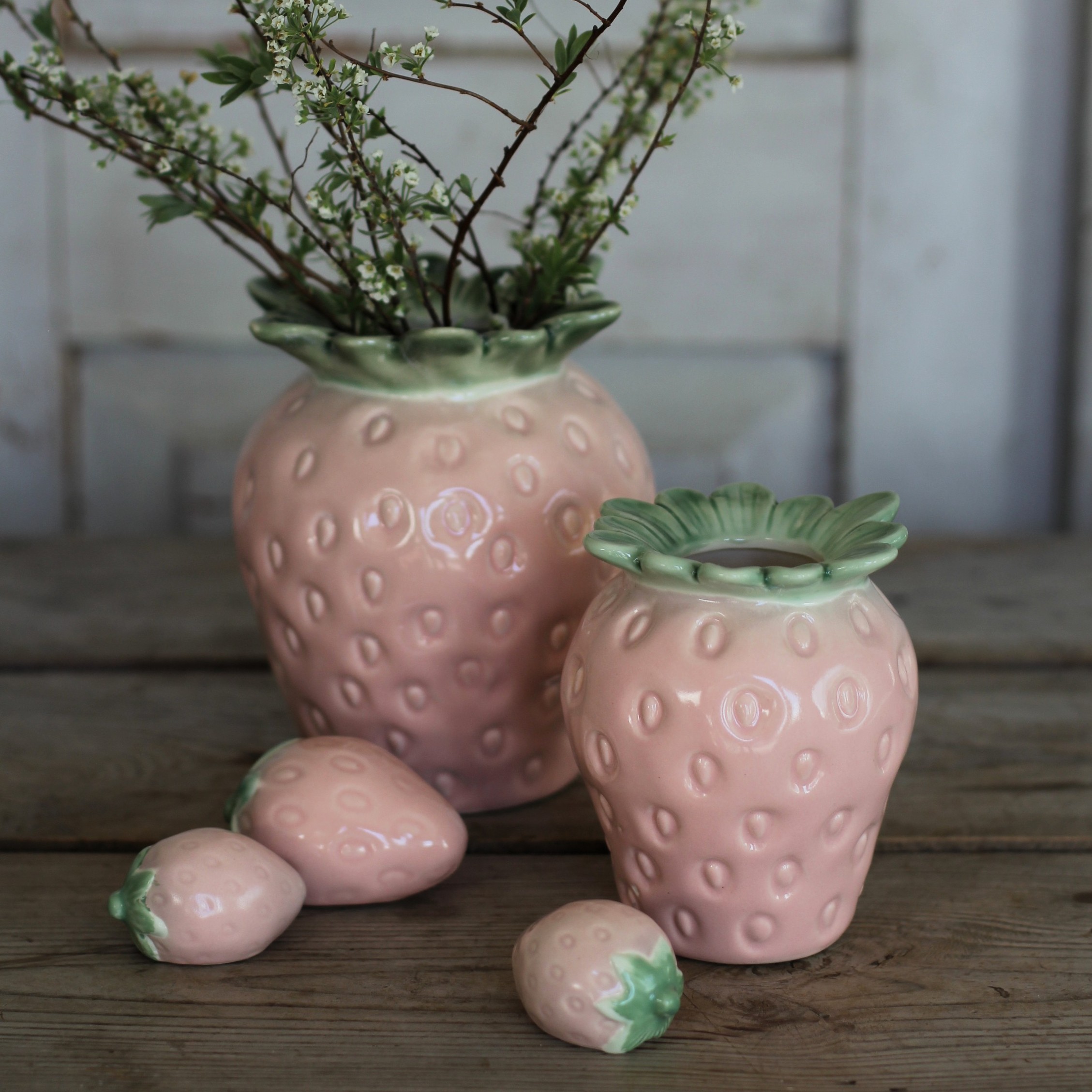 Jordgubbe Dekoration Rosa - Liten - 3