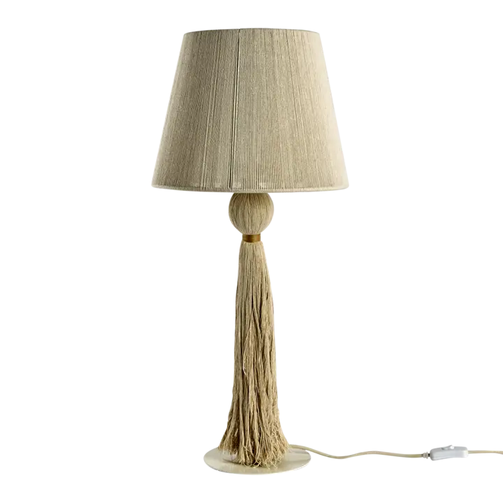 Milla handgjord bordslampa 70 cm Natur/Brun