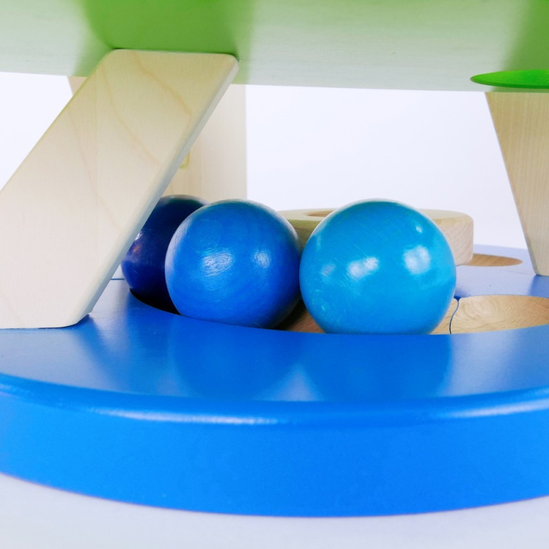 BAJO Kulbana Pedagogisk Träleksak  Dewdrop - Hållbar träleksak för kreativ lek - 4