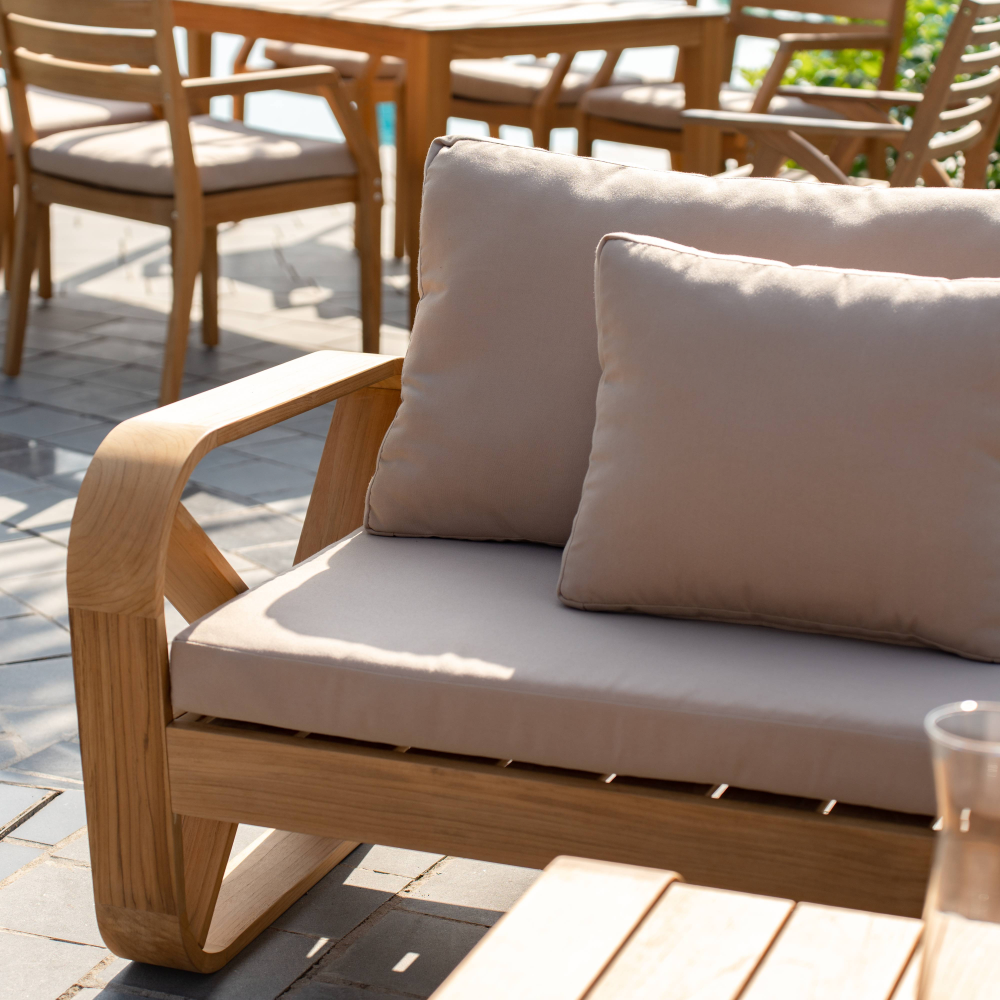 Bålamöllan 2-seater teak lounge sofa with cushions - Stockamöllan - 4
