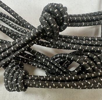 Elastiska  skosnören 60 cm,  oliv/silver