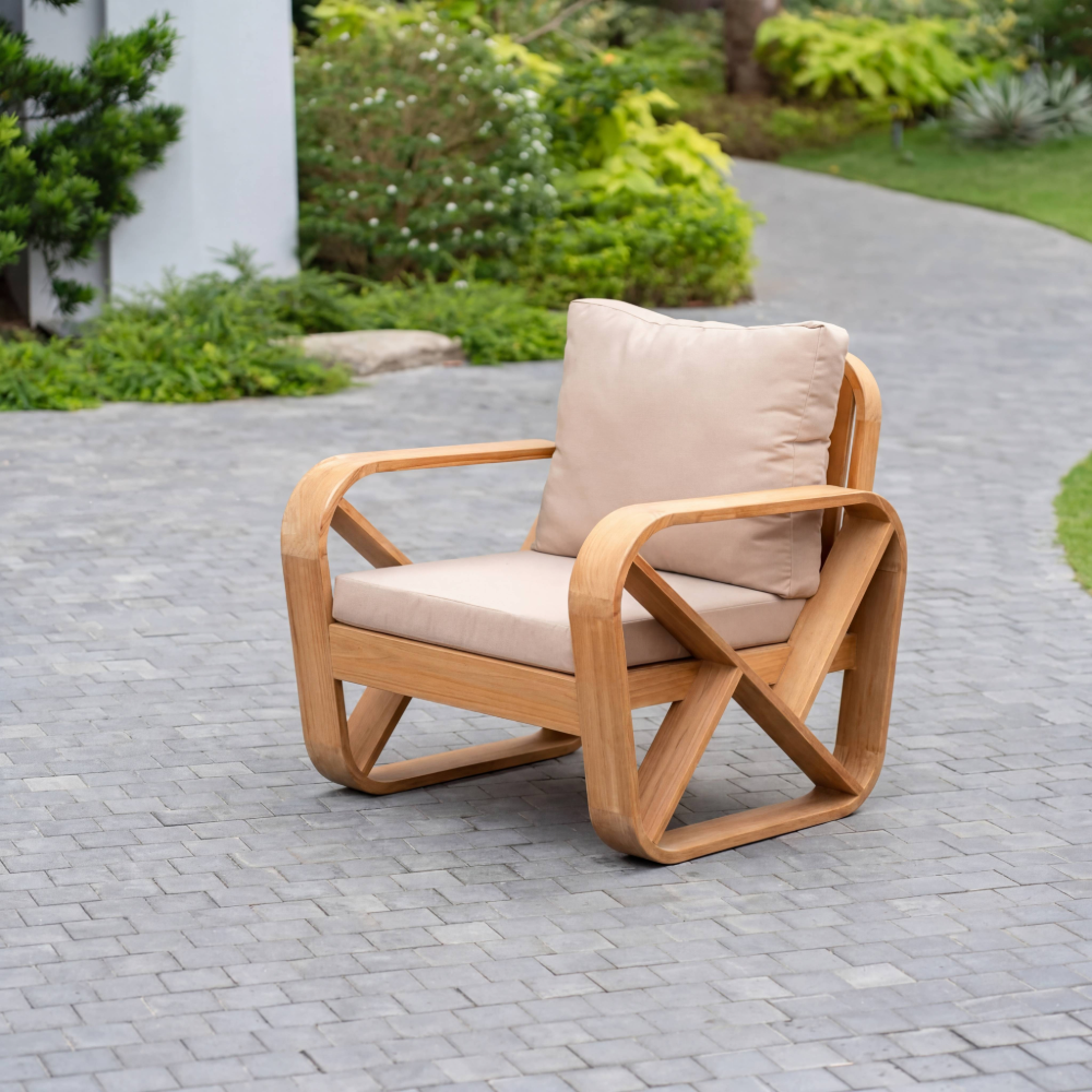 Bålamöllan teak lounge chair with cushions - Stockamöllan - 2