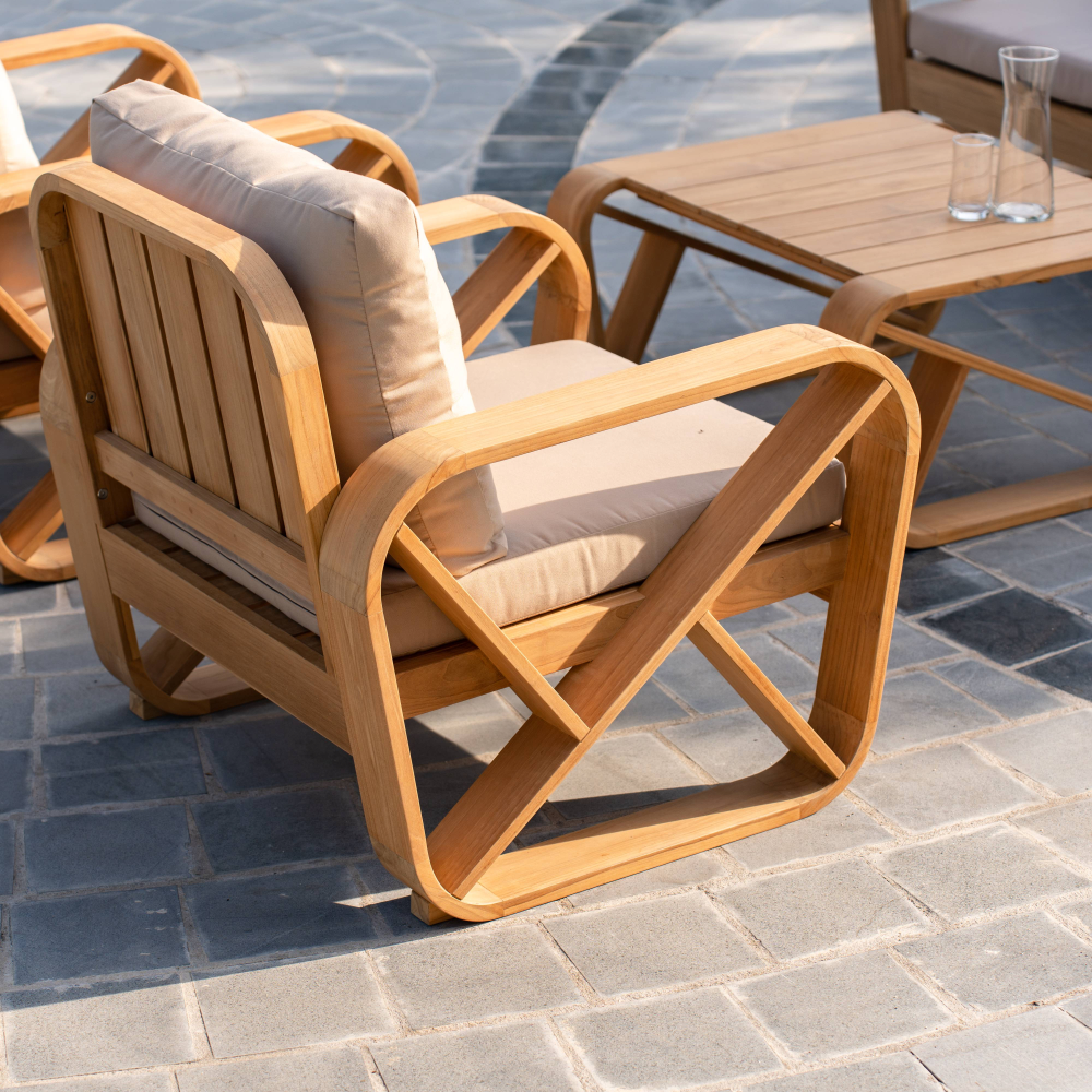 Bålamöllan teak lounge chair with cushions - Stockamöllan - 3