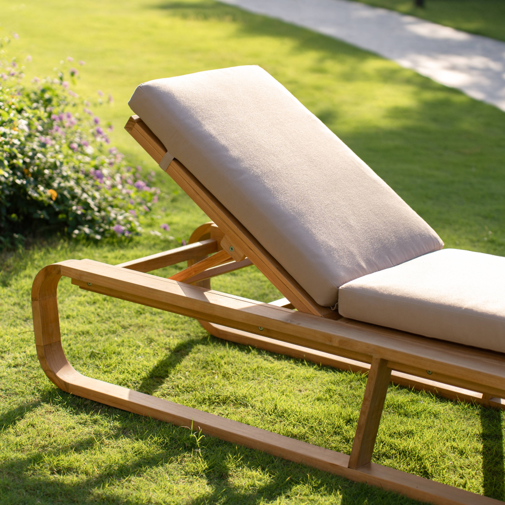 Bålamöllan solsäng i teak med dyna - Stockamöllan  - 5