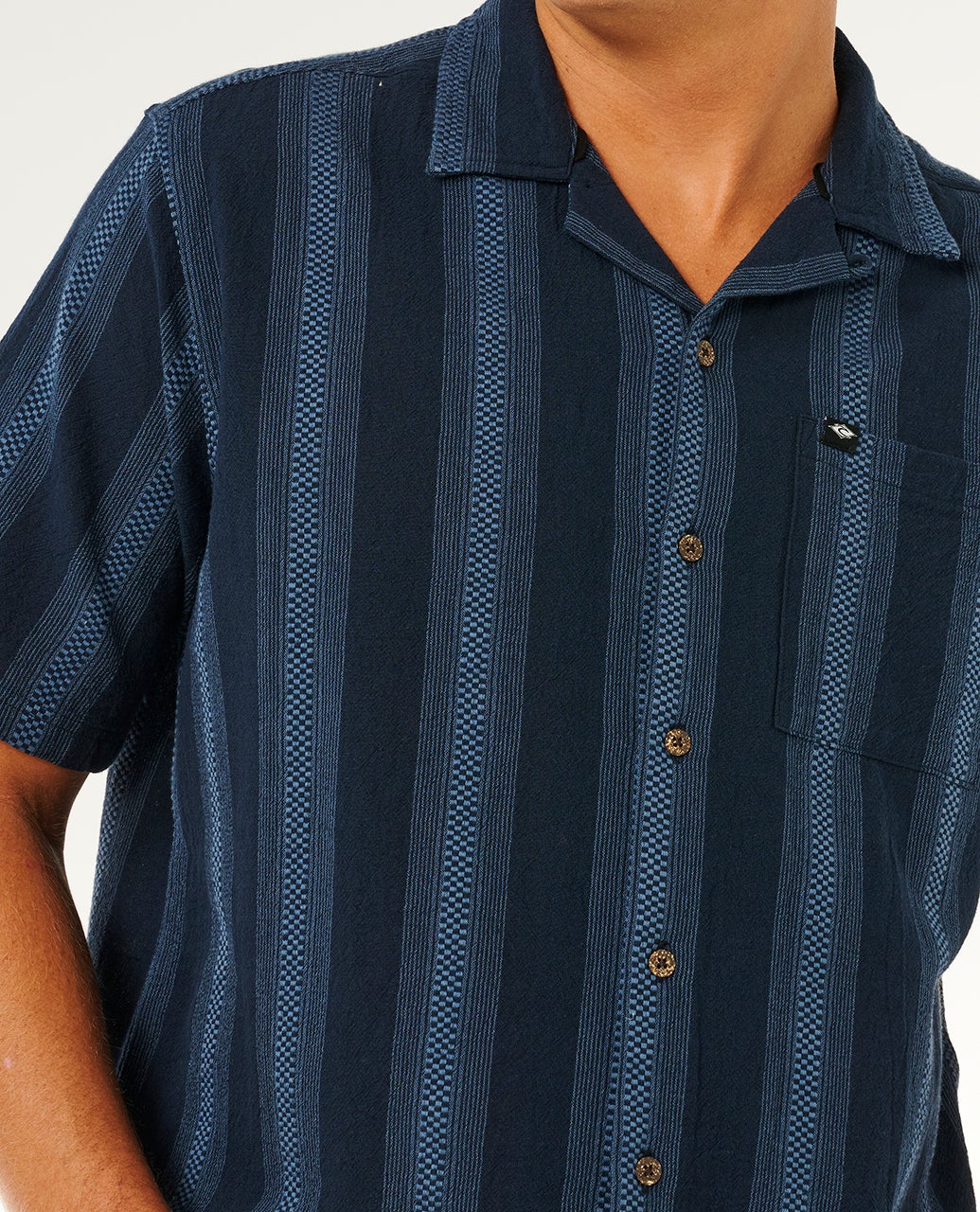 Rip Curl Classic Surf Weaver Kortärmad Skjorta Dark Navy - 4