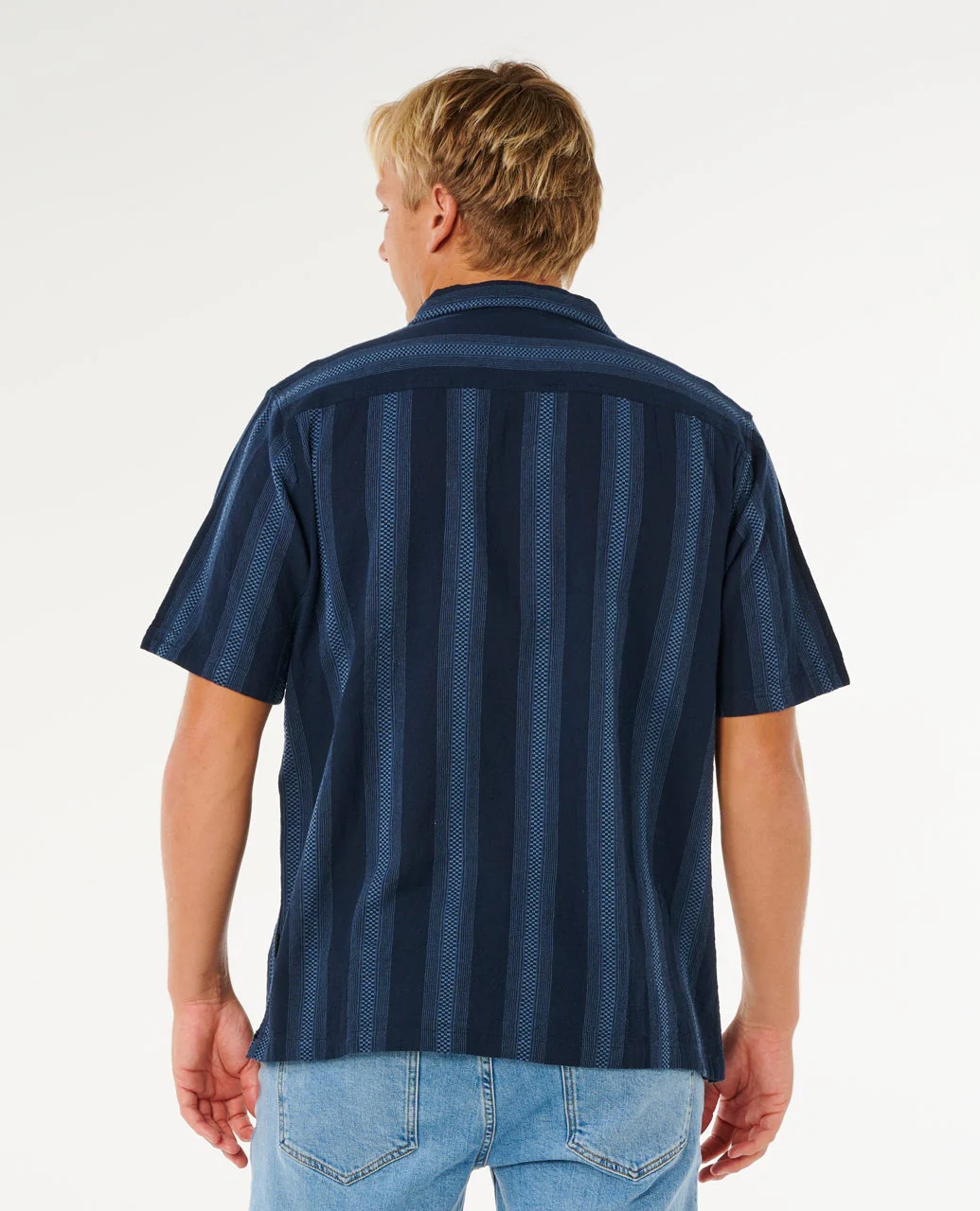 Rip Curl Classic Surf Weaver Kortärmad Skjorta Dark Navy - 3