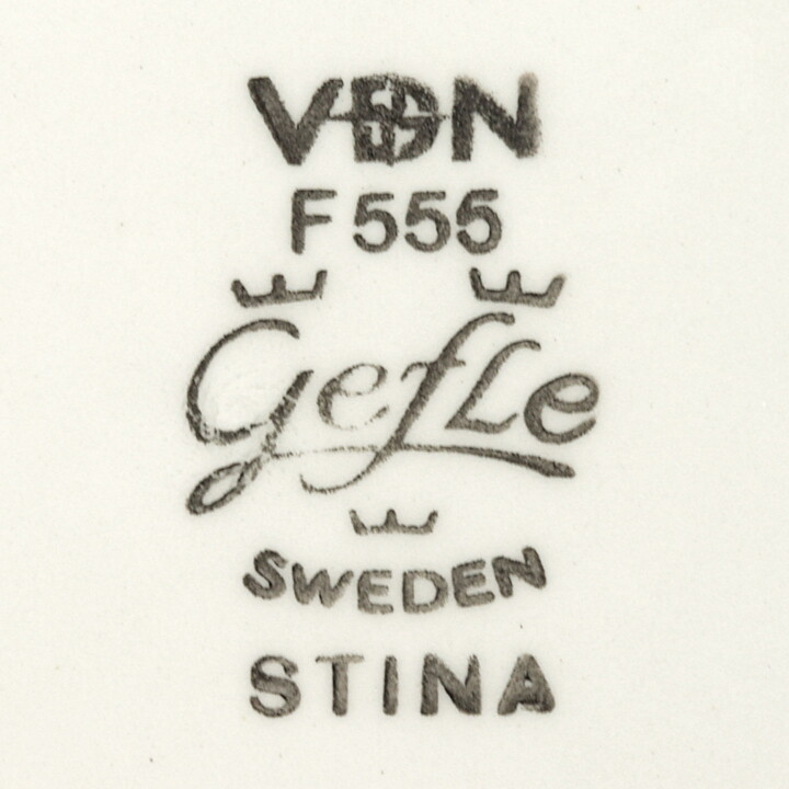 Helmer Ringström (Stina 1972) Coffee Cup Saucer with Orange/Yellow Decor 13 cm  [Free Shipping]
