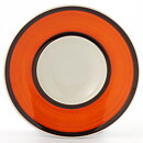 Stig Lindberg (Arena 1973) Rounded Coffee Cup Saucer with Brown/Orange Decor 13 cm [Free Shipping] 