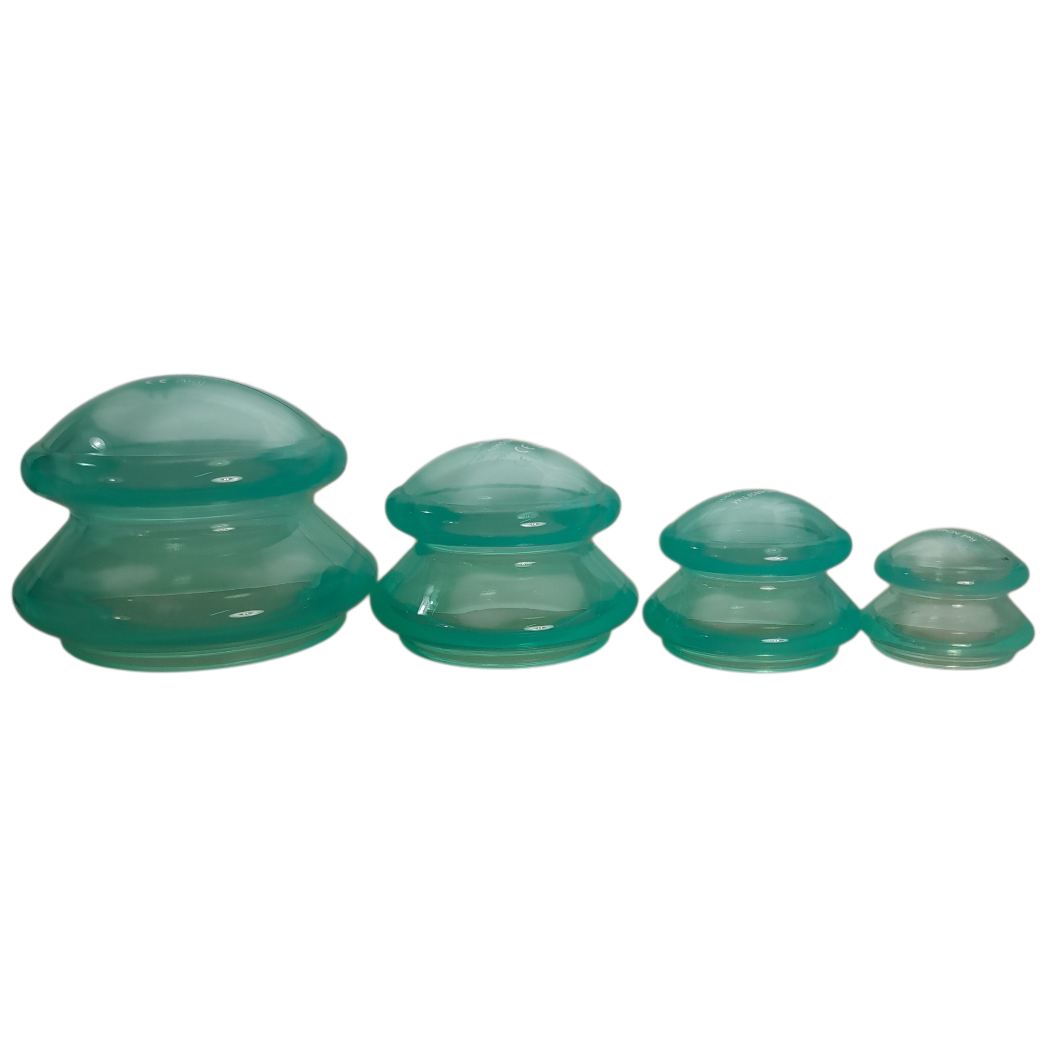 Silicone Cupping Jars, pagoda shape and soft - mint green (4 per pack)