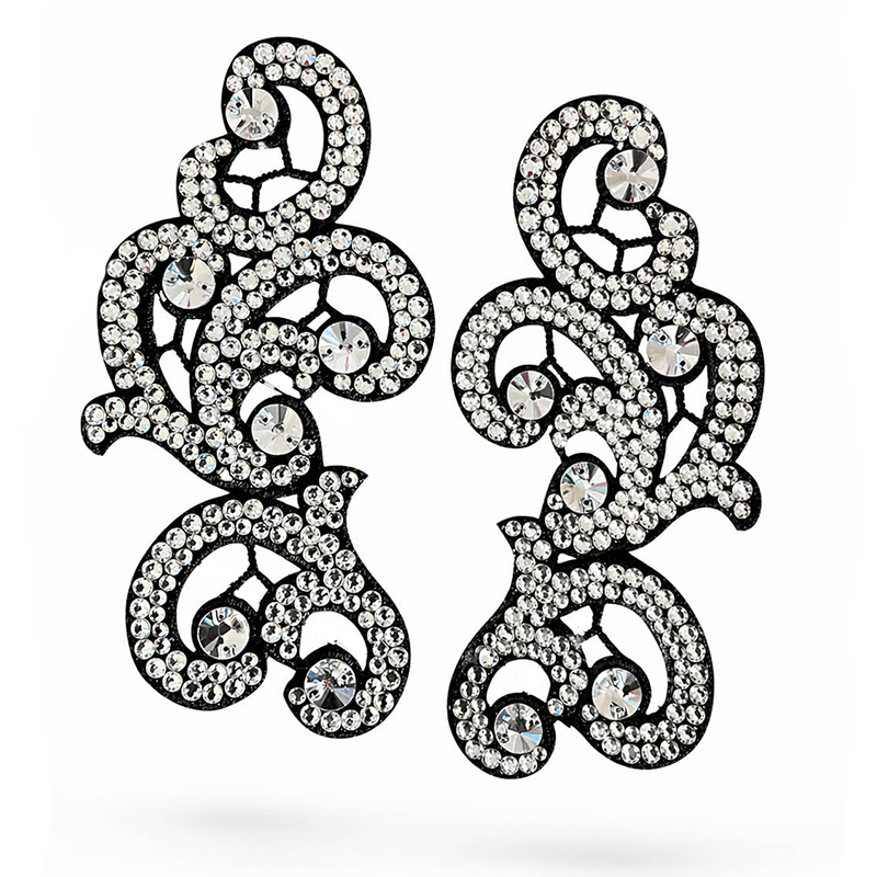 SPETSORNAMENT STRASSAT - svart/crystal - 2