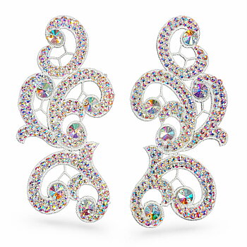 SPETSORNAMENT STRASSAT - vit/crystal AB