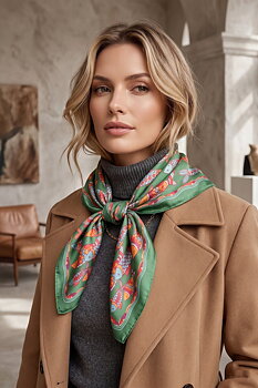 Scarf mini fish green