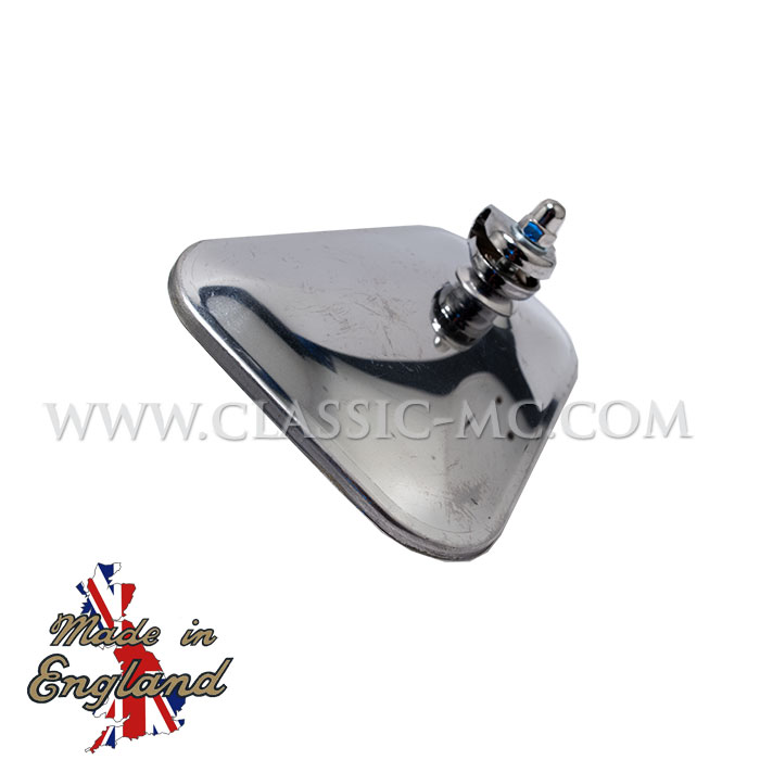 MIRROR, SQUARE CHROME HEAD W/CLAMP