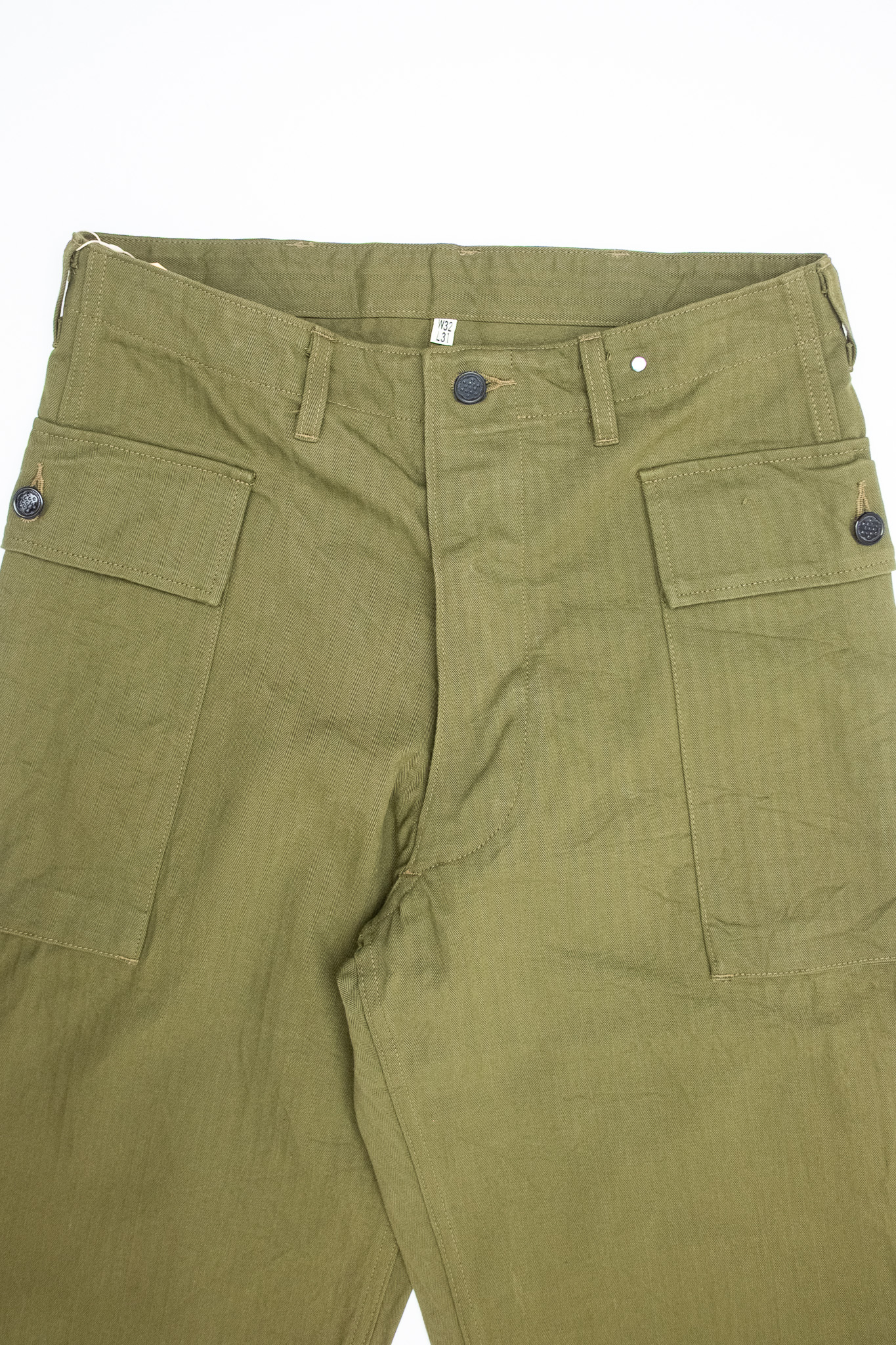 Buzz Rickson’s - BR42638 Herringbone Twill Trousers Special Olive Drab - 4