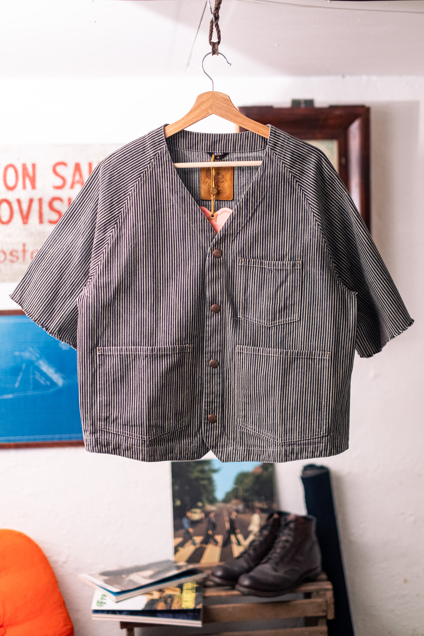 Indigofera - Cobb Hickory Stripe Black/White Double Wash