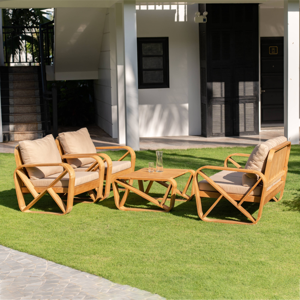 Bålamöllan Teak lounge group with cushions - Stockamöllan - 3