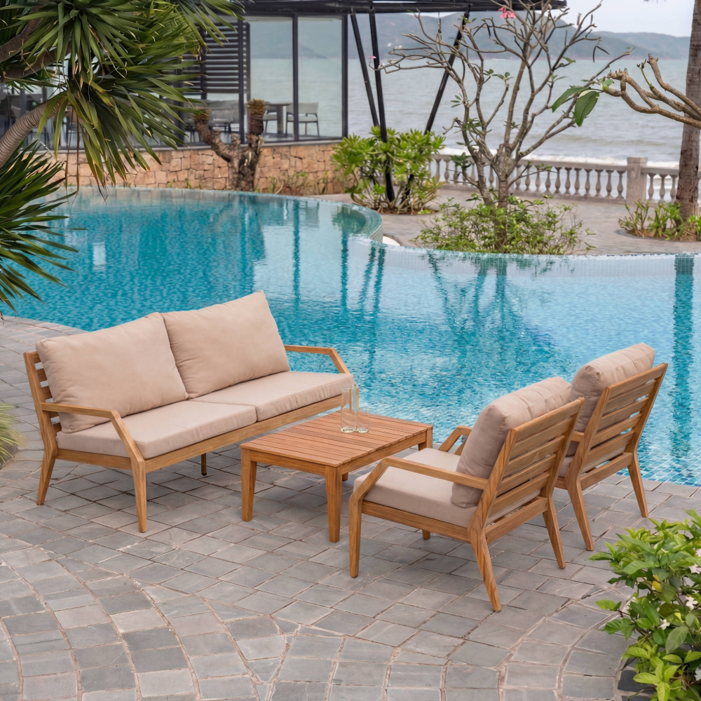 Gunnaröd 3-seater lounge sofa in teak with cushions - Stockamöllan - 3