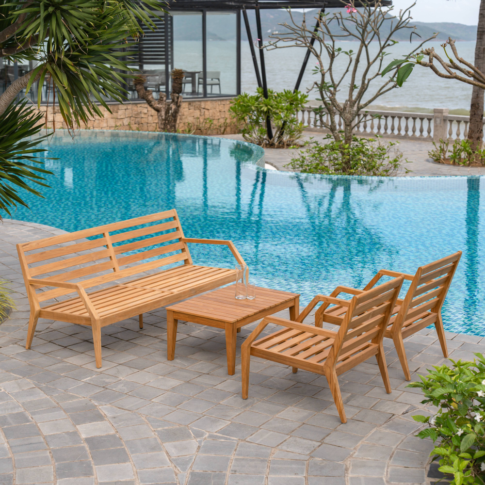 Gunnaröd 3-seater lounge sofa in teak with cushions - Stockamöllan - 4