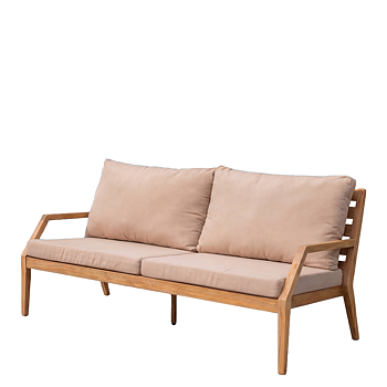 Gunnaröd 3-seater lounge sofa in teak with cushions - Stockamöllan