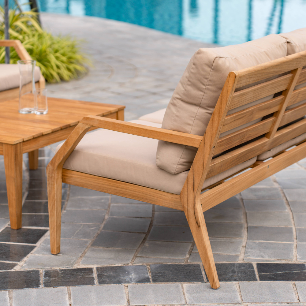 Gunnaröd 2-sits loungesoffa i teak med dynor - Stockamöllan  - 4