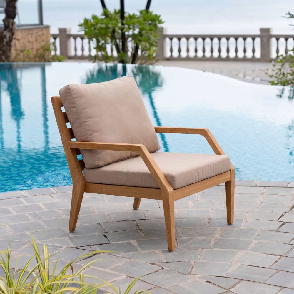 Gunnaröd teak lounge chair with cushions - Stockamöllan - 2