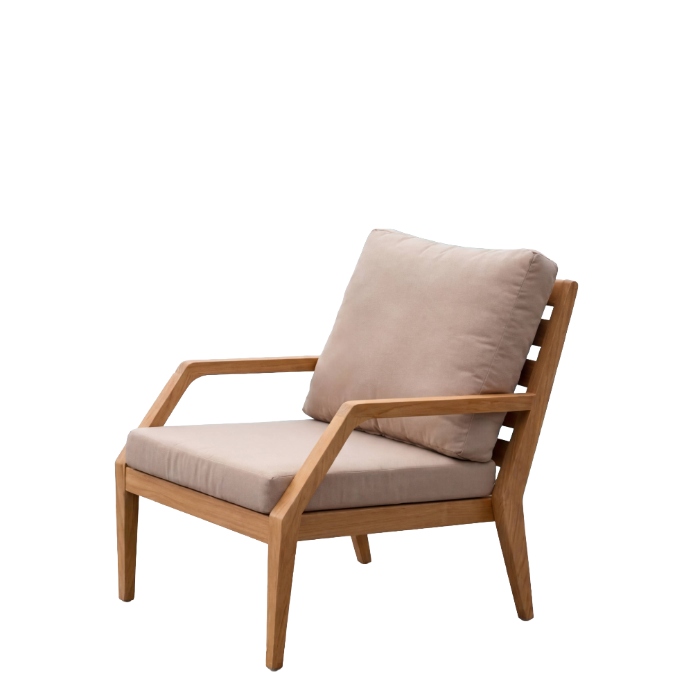 Gunnaröd teak lounge chair with cushions - Stockamöllan