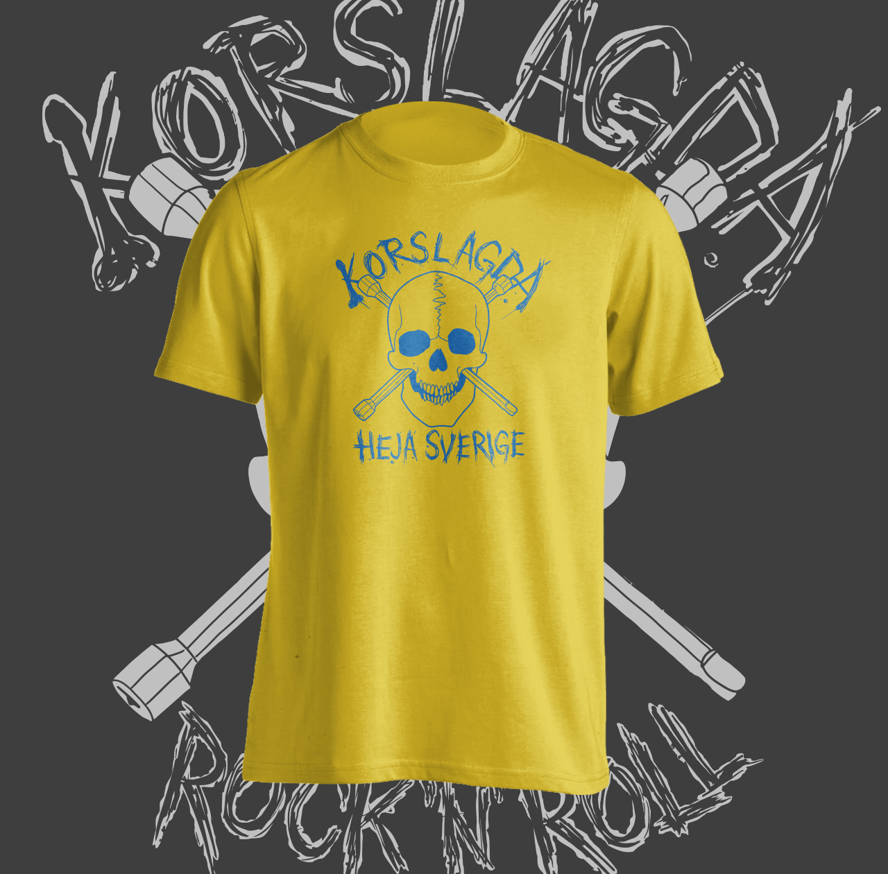 KORSLAGDA  - Heja Sverige T-shirt