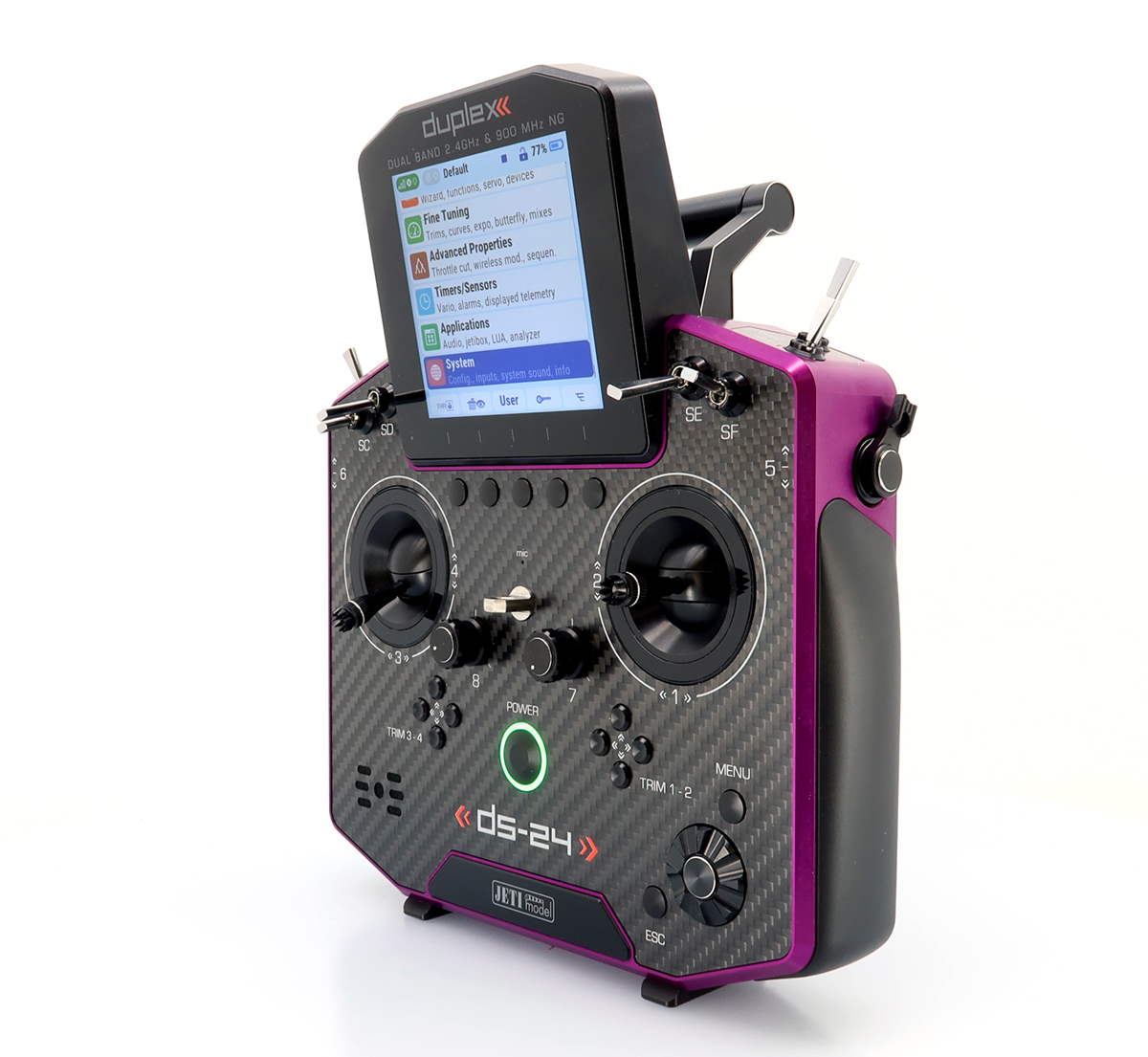 Jeti JDEX-TDS24II-CLPA Duplex DS-24 II - Carbon Line Purple anodized