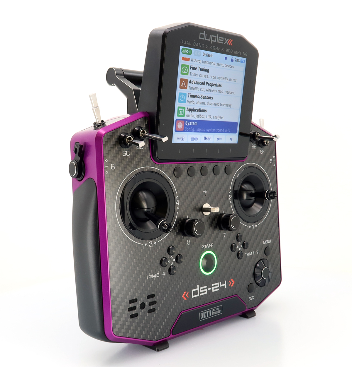 Jeti JDEX-TDS24II-CLPA Duplex DS-24 II - Carbon Line Purple anodized - 3
