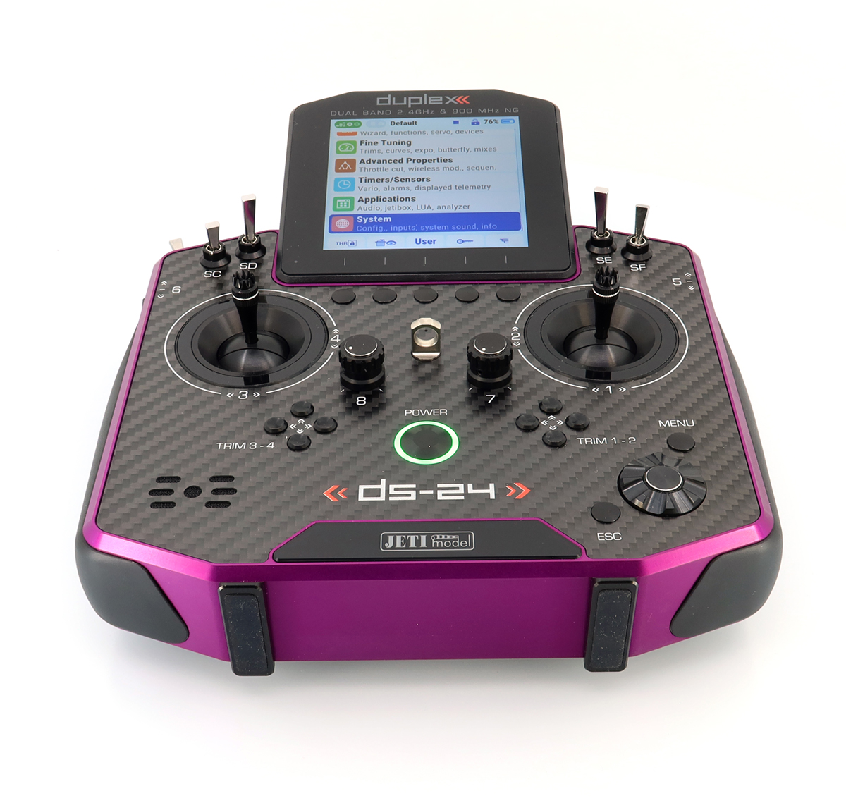 Jeti JDEX-TDS24II-CLPA Duplex DS-24 II - Carbon Line Purple anodized - 9
