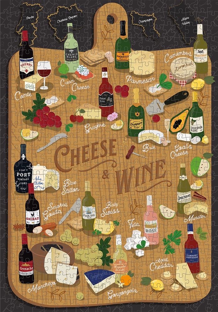 Pussel Cheese & Wine  - 500 bitar i tub - 4