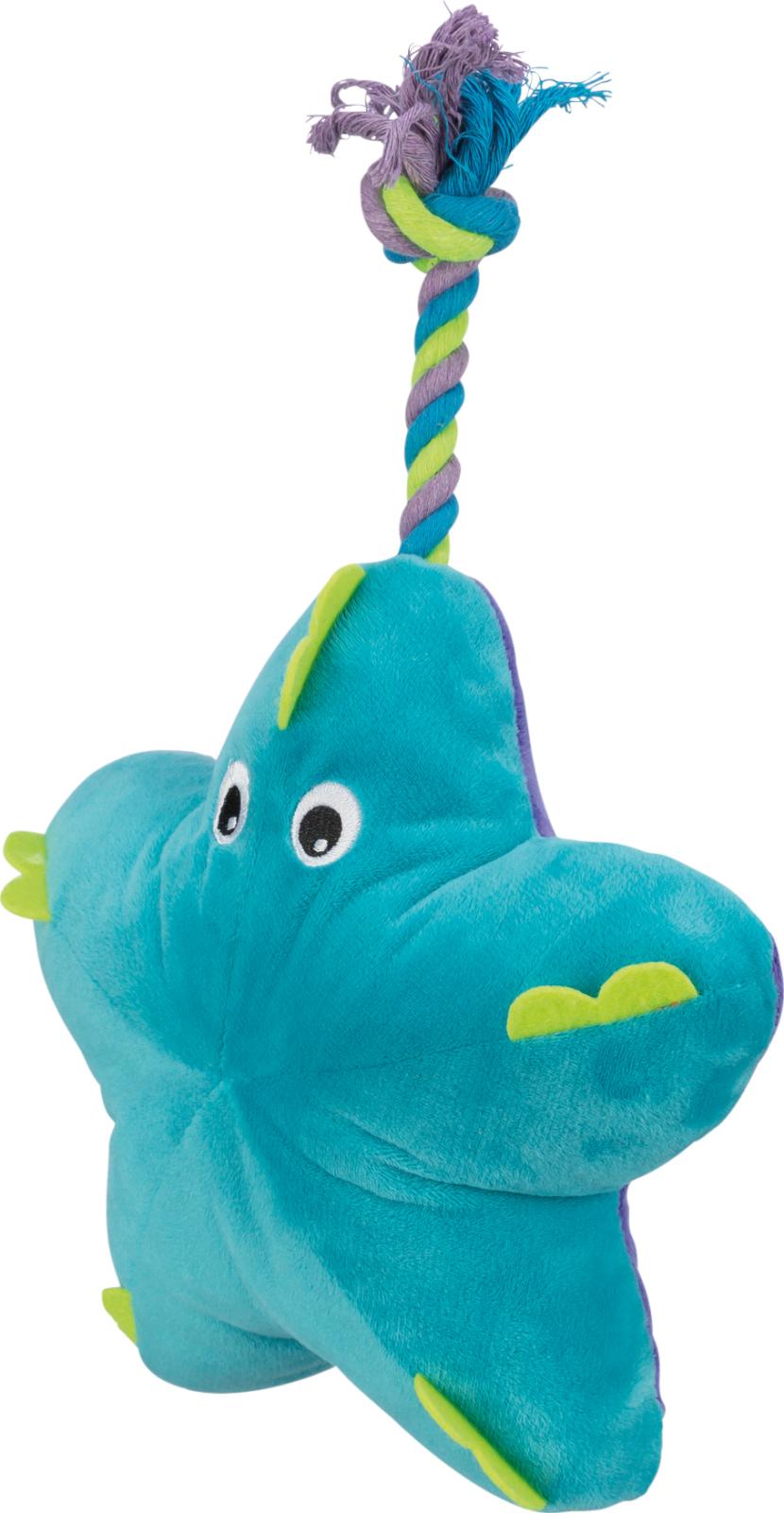JollyPaw Hundleksak Sjöstjärna Med Rep Blå 32cm - 2