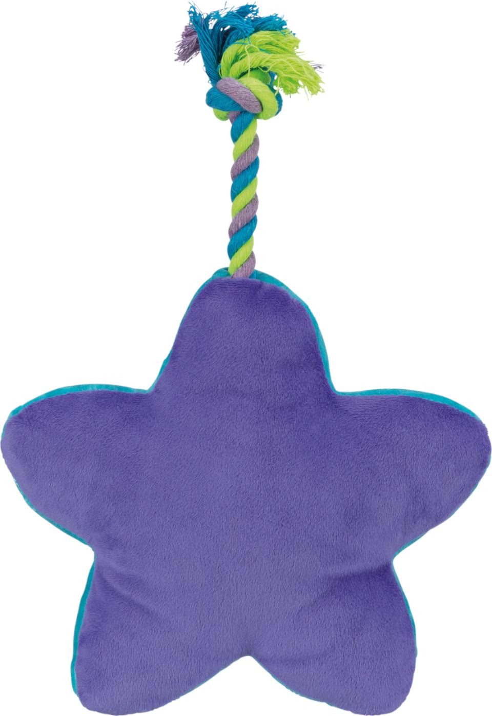 JollyPaw Hundleksak Sjöstjärna Med Rep Blå 32cm - 3