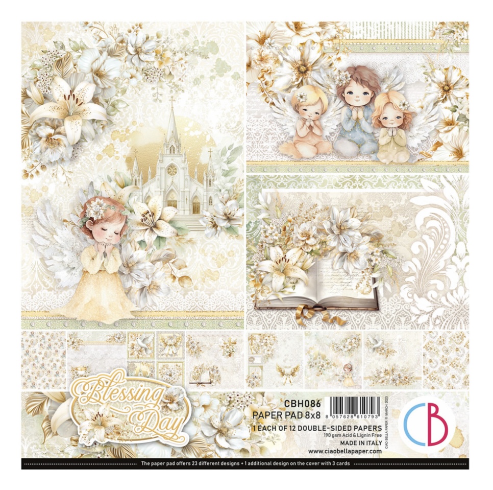 Ciao Bella Blessing Day - Patterns Paperpad 8x8  12/pkg